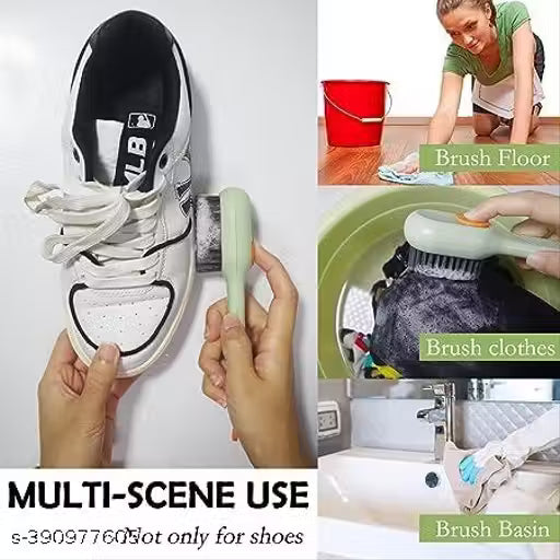 Liquid Adding Soft Fur Cleaning Brush, Multifunctional Shoe Brush, Long Handle Liquid Adding Cleaning Brush Clothes Cleaning Tools