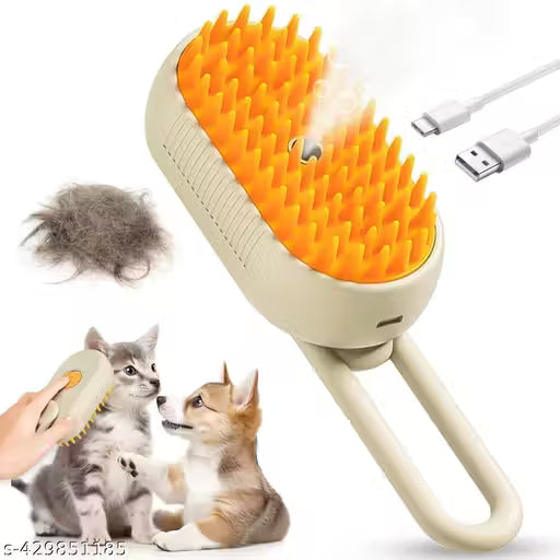 3 in 1 Cat Steam Brush, Dog Steam Brush, Steam Brush for Cats and Dogs, 3 In 1 Steamy Pet Brush, Steaming Pet Hair Brush, Cat and Dog Comb with Steam, Pet Grooming Brush for Cats