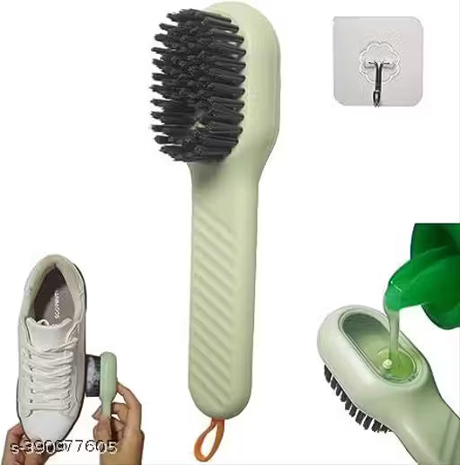 Liquid Adding Soft Fur Cleaning Brush, Multifunctional Shoe Brush, Long Handle Liquid Adding Cleaning Brush Clothes Cleaning Tools