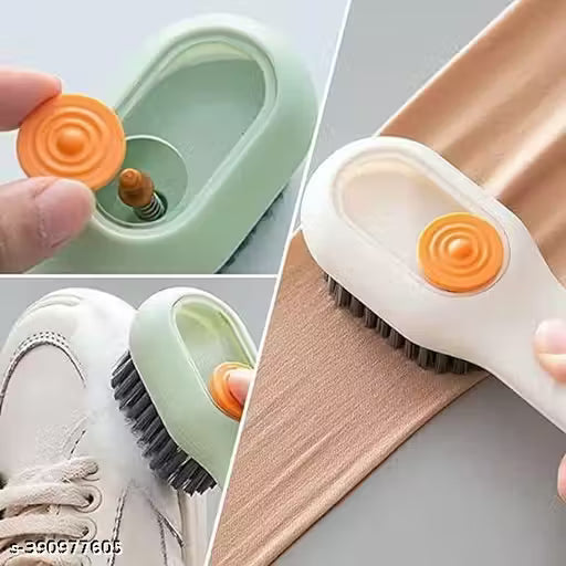 Liquid Adding Soft Fur Cleaning Brush, Multifunctional Shoe Brush, Long Handle Liquid Adding Cleaning Brush Clothes Cleaning Tools